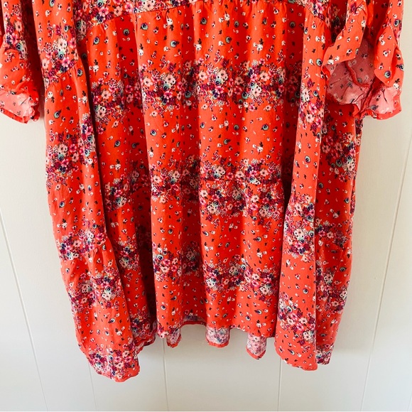 White Birch Red Floral Midi Dress - Picture 3 of 11